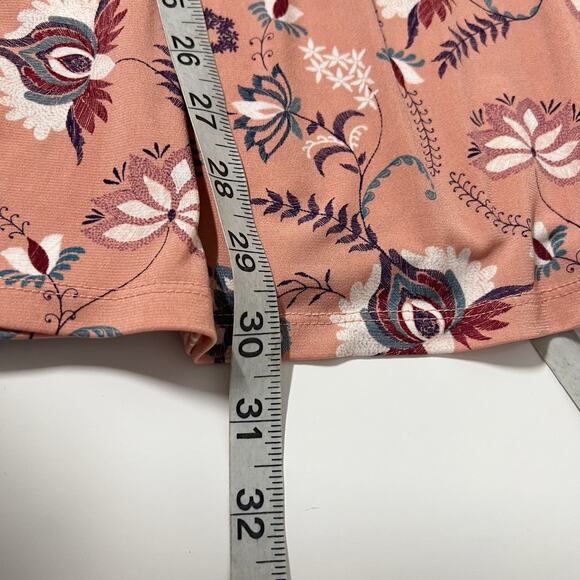 Catherines Tunic Top Size 4X Floral Blouse Flutter 3/4 Sleeves Lace Trim Peasant - Picture 12 of 12